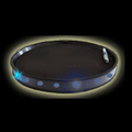 Round Light Up Serving Tray w/ Blue LED Light